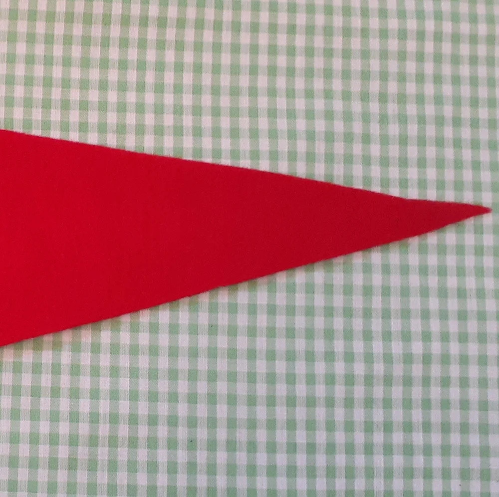 Vintage Red Felt Pennant First Ward Souvenir Wall Decor or Collectible